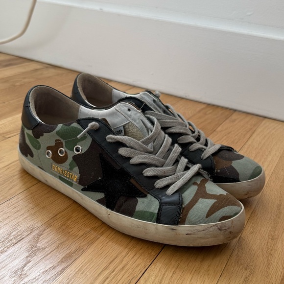 Golden Goose Green Camouflage Sneakers - Picture 4 of 5